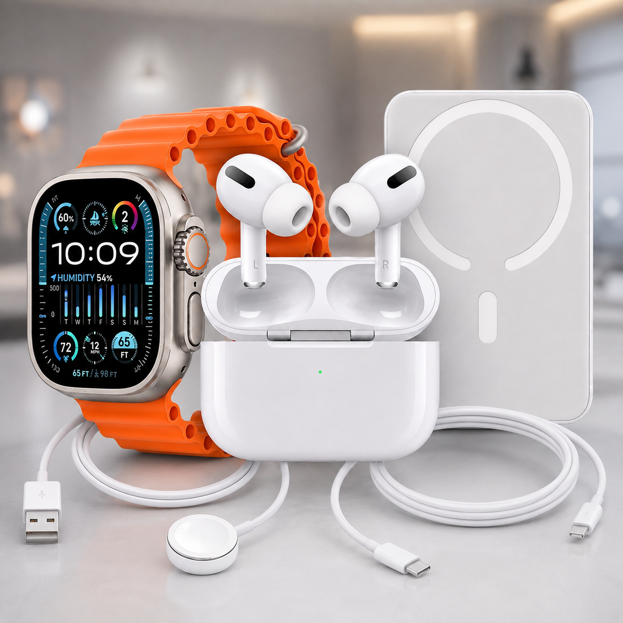 Подарунковий набір X8 Watch Set 5325 3 в 1 зі смарт-годинником, навушниками та Power BankП